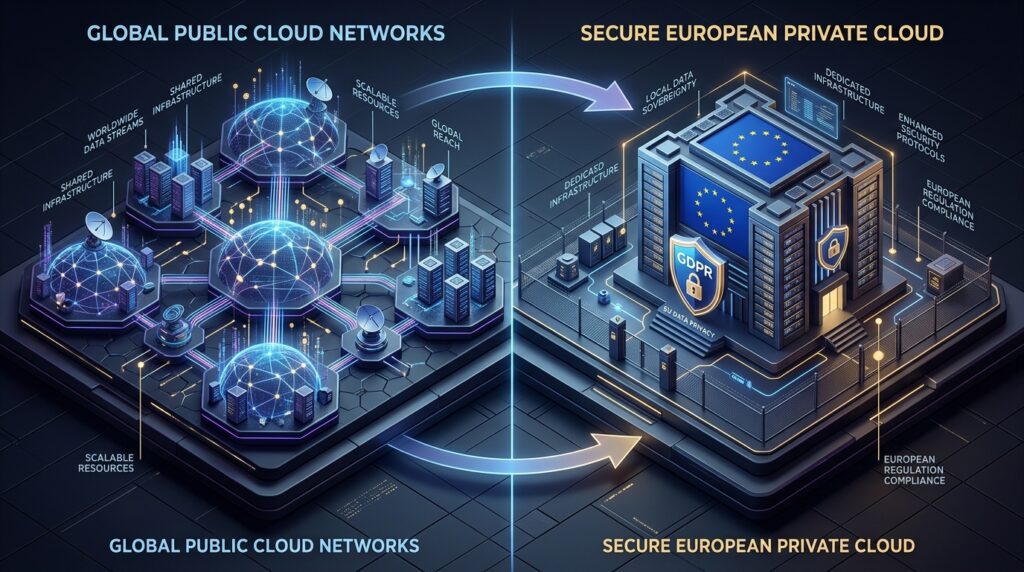 Najpopularniejsze chmury dla firm w Polsce [2026]: AWS, Azure, Google Cloud czy suwerenna chmura europejska?